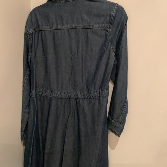 All Saints Denim Long Sleeved mini dress Size 6 - Picture 2 of 3